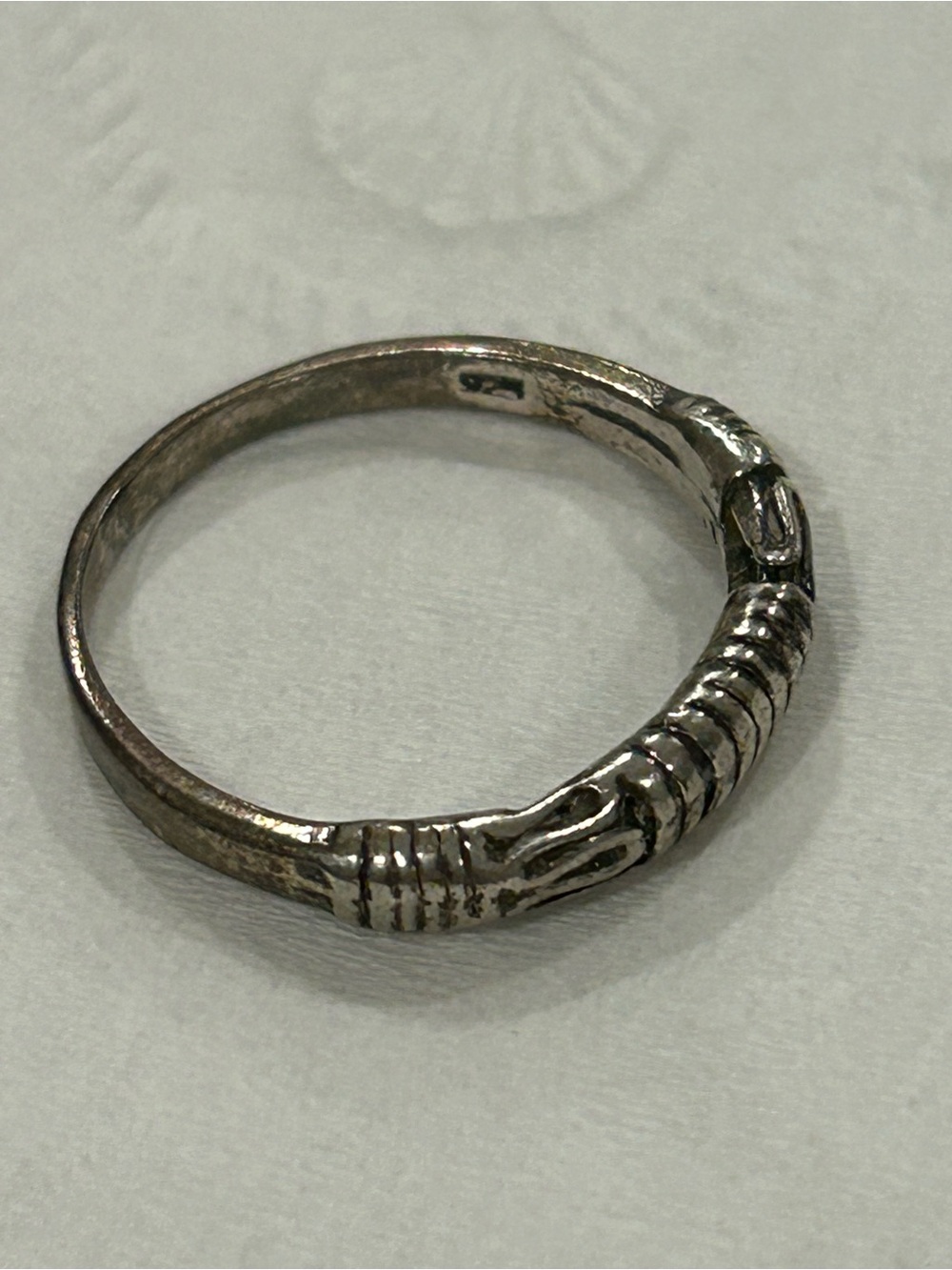 925 Silver Snake Tribal Style Ring - size 6